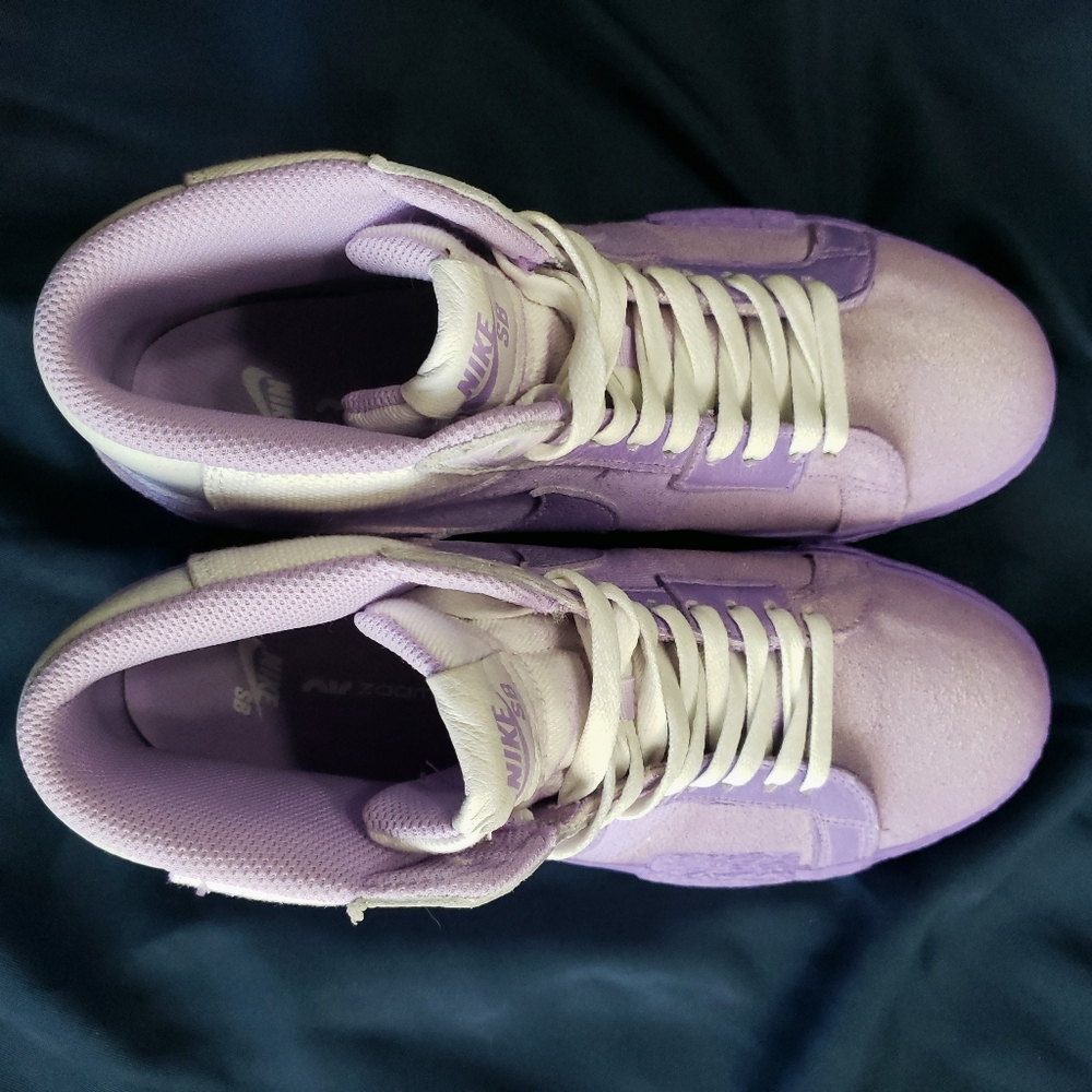 Nike SB Zoom Blazer Mid Premium Lilac Purple White Sneaker Mens US 8.5 - Picture 10 of 11